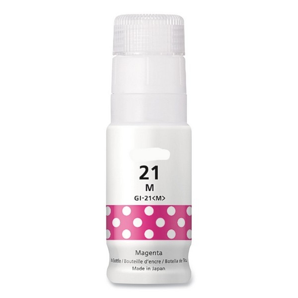 Show details for Compatible 4538C001 (GI-21M) Magenta Ink Bottle (70 ml) Picture of Compatible 4538C001 (GI-21M) Magenta Ink Bottle (70 ml)