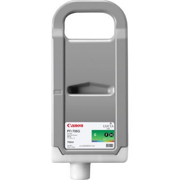 Show details for Compatible 6688B001AA (PFI-706Green) Green Ink Cartridge (700 ml) Picture of Compatible 6688B001AA (PFI-706Green) Green Ink Cartridge (700 ml)