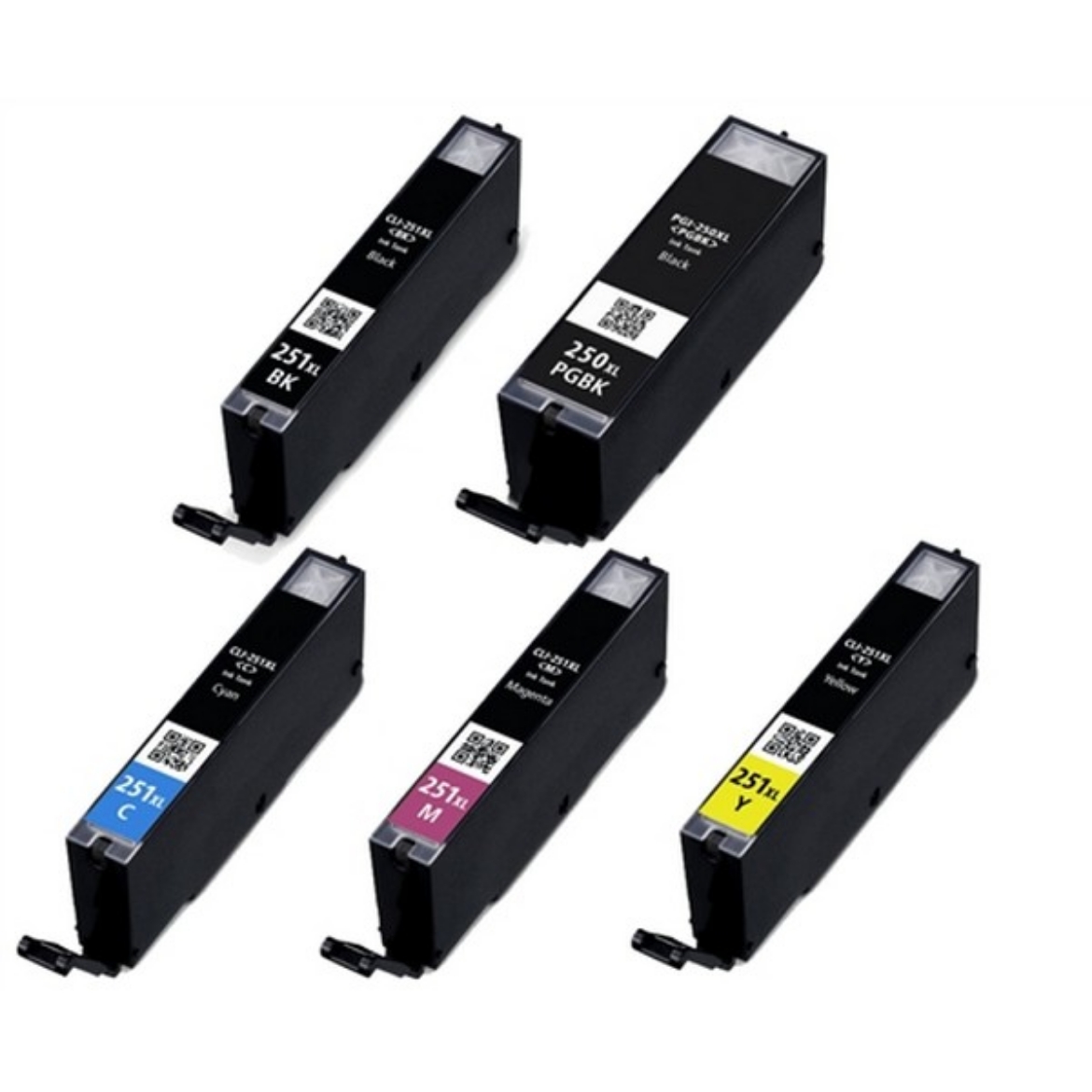 Picture of Bundled 6448B001, 6449B001, 6450B001, 6451B001 Black, Cyan, Magent, Yellow Inkjet Cartridges