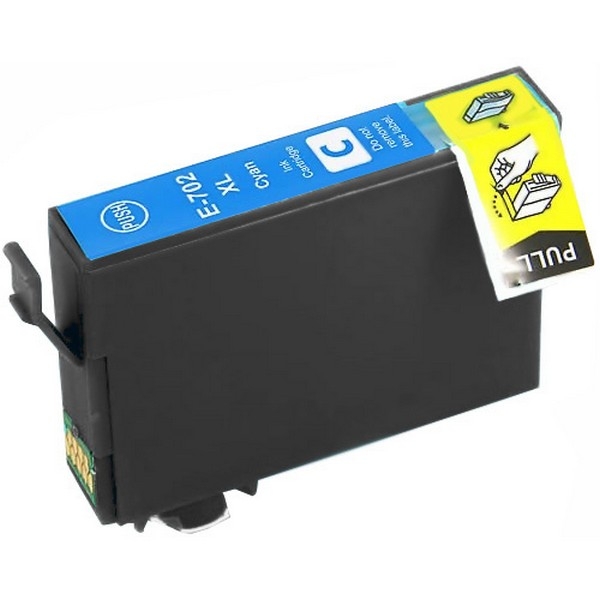 Show details for Compatible T702XL220 (Epson 702XL) Ultra High Yield Cyan Inkjet Cartridge (950 Yield) Picture of Compatible T702XL220 (Epson 702XL) Ultra High Yield Cyan Inkjet Cartridge (950 Yield)