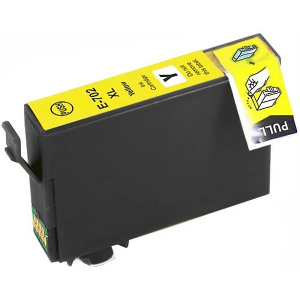 Show details for Compatible T702XL420 (Epson 702XL) Ultra High Yield Yellow Inkjet Cartridge (950 Yield) Picture of Compatible T702XL420 (Epson 702XL) Ultra High Yield Yellow Inkjet Cartridge (950 Yield)