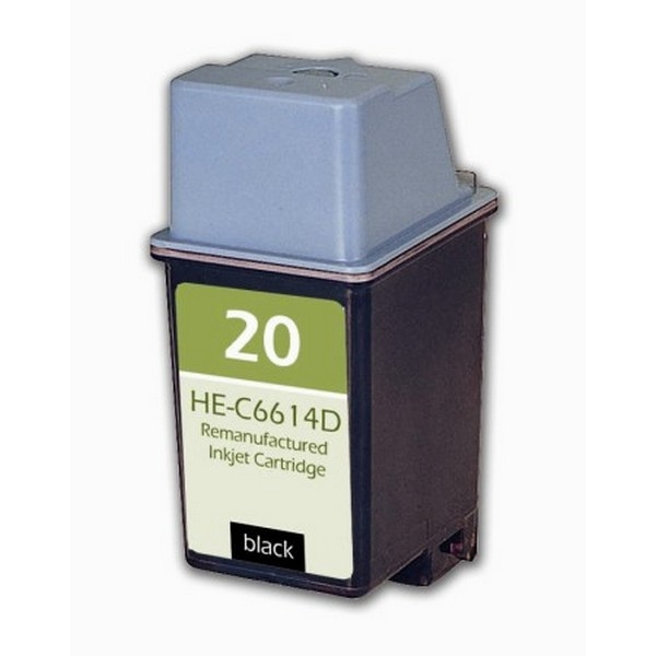 Show details for Compatible C6614DN (HP 20) Black Inkjet Cartridge (500 Yield) Picture of Compatible C6614DN (HP 20) Black Inkjet Cartridge (500 Yield)