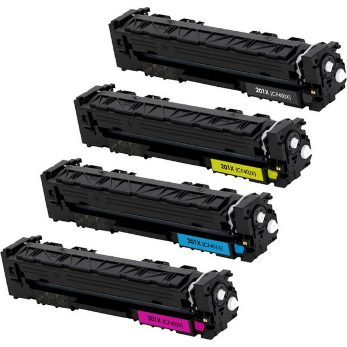 Picture of Bundled CF410A, CF411A, CF412A, CF413A (HP 410A) Black, Cyan, Magenta, Yellow Toner Cartridges