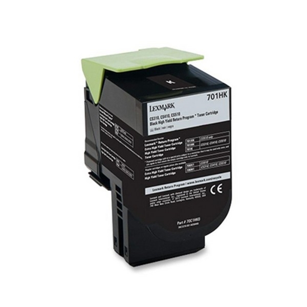Show details for Compatible 70C1HK0 (Lexmark #701HK) High Yield Black Toner Cartridge (4000 Yield) Picture of Compatible 70C1HK0 (Lexmark #701HK) High Yield Black Toner Cartridge (4000 Yield)
