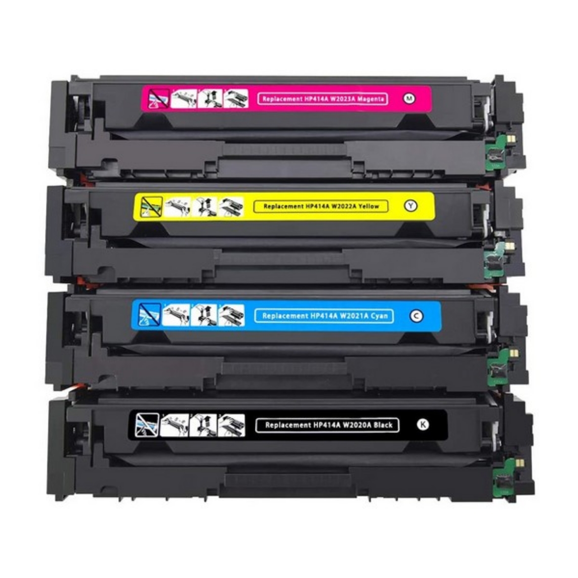 Picture of Bundled W2020X, W2021X, W2022X, W2023X (HP 414X) High Yield Black, Cyan, Magenta, Yellow Toner Cartridges