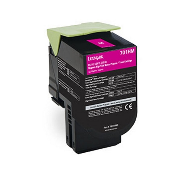 Show details for Compatible 70C1HM0 (Lexmark #701HM) High Yield Magenta Toner Cartridge (3000 Yield) Picture of Compatible 70C1HM0 (Lexmark #701HM) High Yield Magenta Toner Cartridge (3000 Yield)