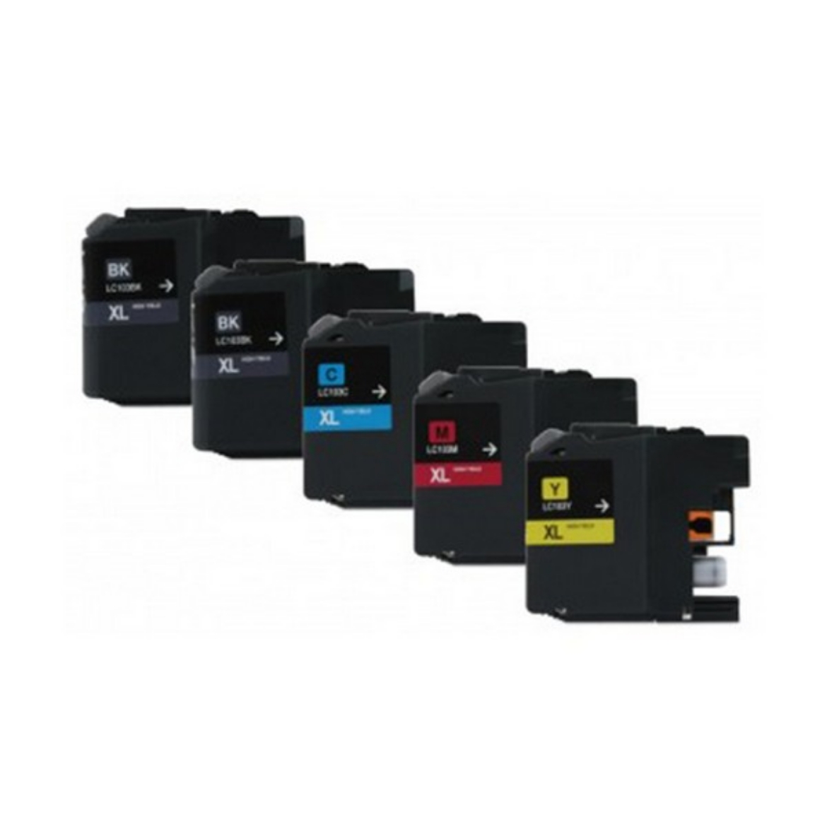 Picture of Bundled LC103Bk, LC103C, LC103M, LC103Y High Yield Black, Cyan, Magenta, Yellow Inkjet Cartridge