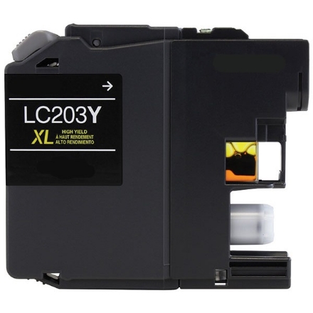 Picture of Compatible LC203Y High Yield Yellow Inkjet Cartridge (550 Yield)