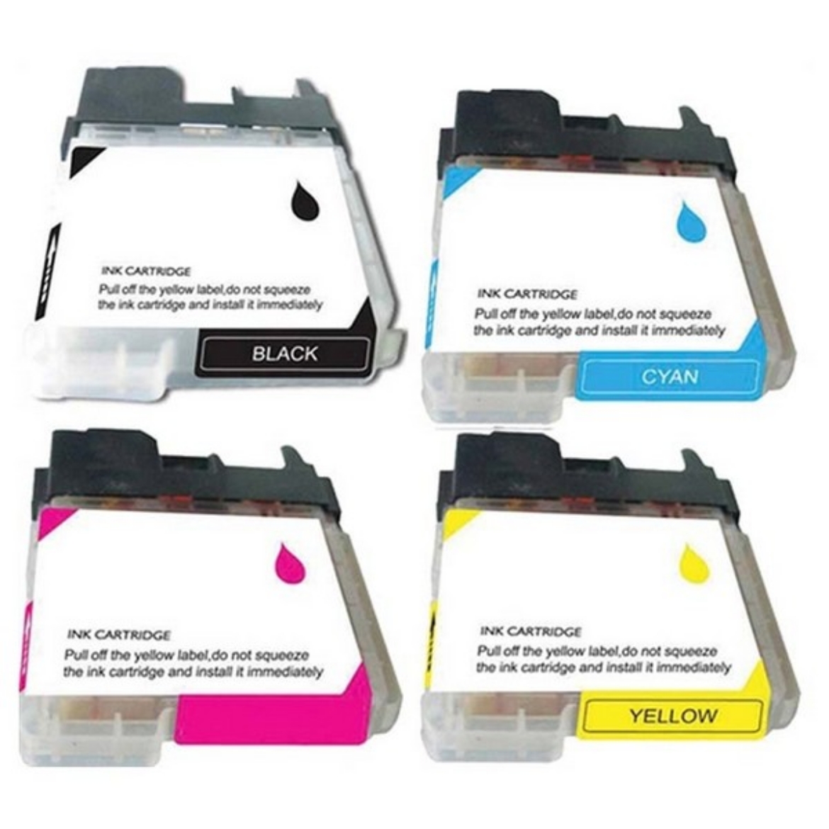 Picture of Bundled LC65BK (LC65M) High Yield BK, C, M, Y Inkjet Cartridges