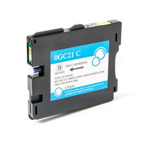 Show details for Compatible GC21C Cyan Inkjet Cartridge Picture of Compatible GC21C Cyan Inkjet Cartridge