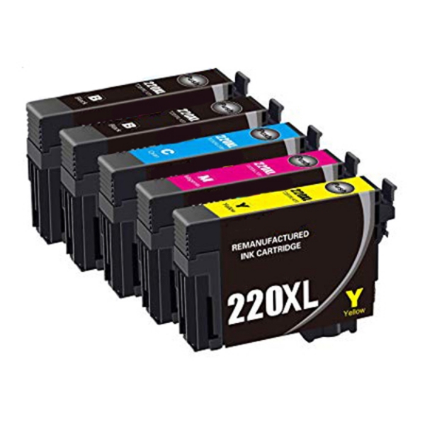 Show details for Value Bundle T222120-S, T222220-S, T222320-S, T222420-S (Epson T220XL) High Yield 2 Black, Cyan, Magenta, Yellow Ink Cartridges (5 pack) Picture of Value Bundle T222120-S, T222220-S, T222320-S, T222420-S (Epson T220XL) High Yield 2 Black, Cyan, Magenta, Yellow Ink Cartridges (5 pack)