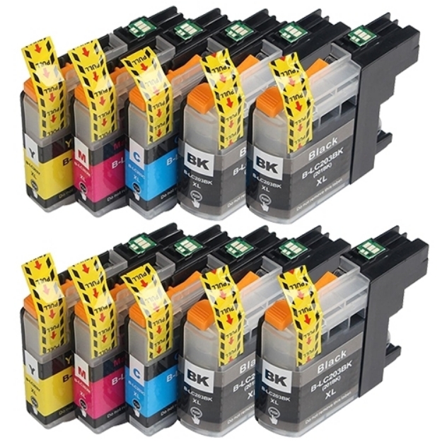 Picture of Bundled LC203 High Yield Black, Cyan, Magenta, Yellow Inkjet Cartridges