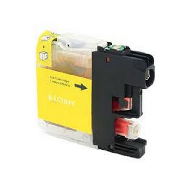 Picture of Compatible LC105Y High Yield Yellow Inkjet Cartridge (600 Yield)